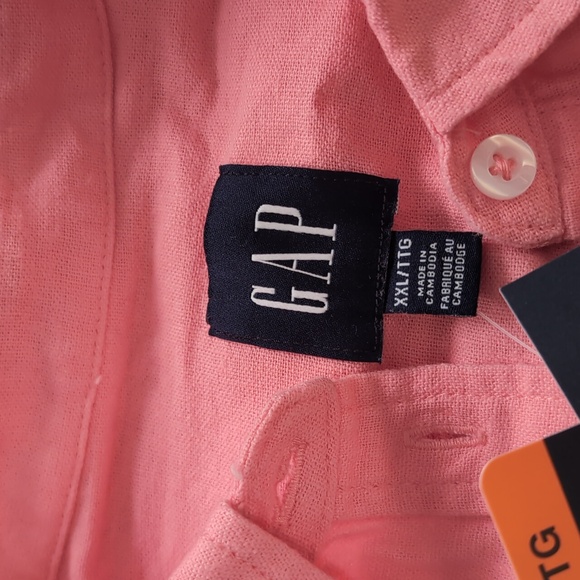 XXL Gap Button Down Linen Dress Shirt - Picture 4 of 5